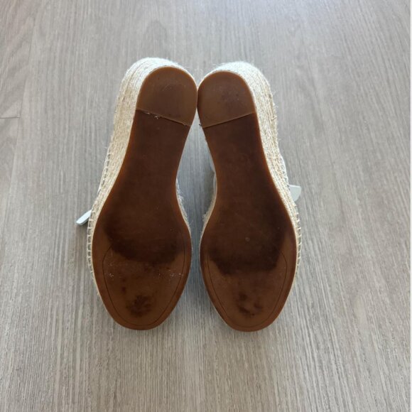 Treasure & Bond White Leather Espadrille Heels. Women's Size 8.5 - Picture 7 of 7